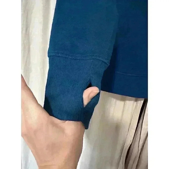 TEK GEAR ultrasoft fleece sweatshirt dark blue size medium long sleeve classic - Picture 3 of 6